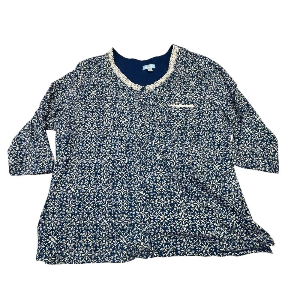 Celestial Dreams Women's Button-Front Floral Pajama Set - Picture 13 of 16